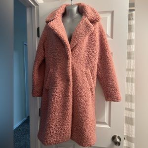 Peachy Pink Teddy Coat